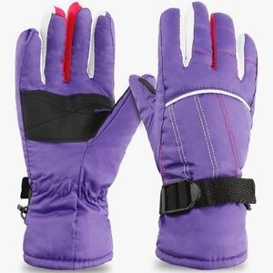 Purple Ski Gloves